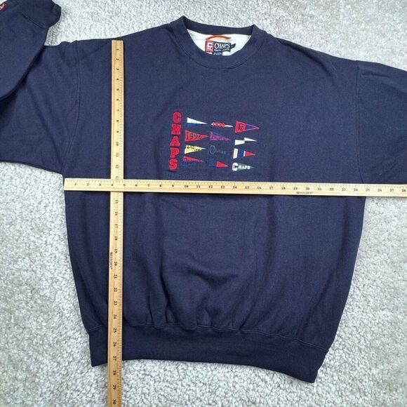 Vintage Chaps Ralph Lauren Sweatshirt 90s Flags Pullover Deadstock - Picture 6 of 6